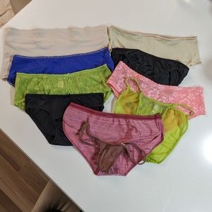 Lot of 10 Victoria's Secret panties, sizes S,M,L asst styles GUC